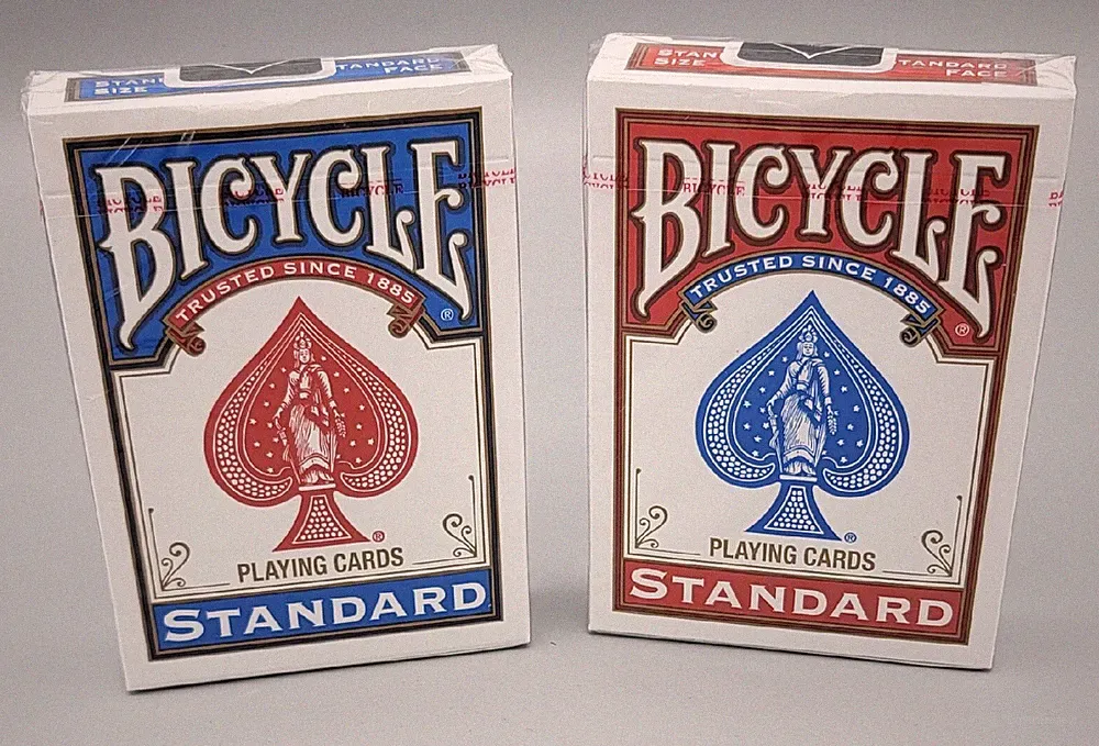 (2 Decks) Bicycle Standard Playing Cards Red/Blue [New & Sealed]