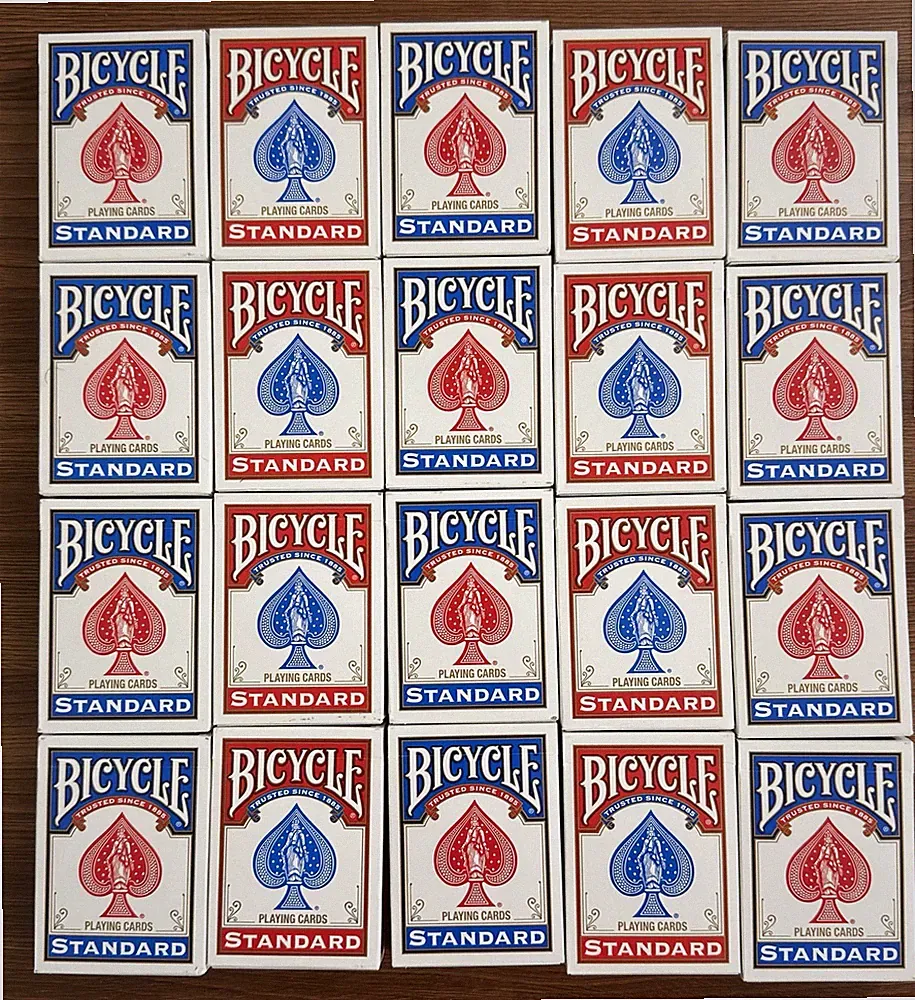 Twenty Bicycle Playing Cards Decks Blue & Red, VERY Lightly Used. A+ Condition!