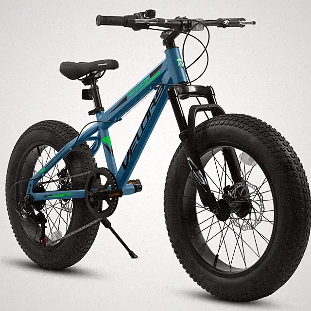 20'' Fat Tire Mountain Bike-7-Speed Disc Brakes & Front Suspension(Blue)