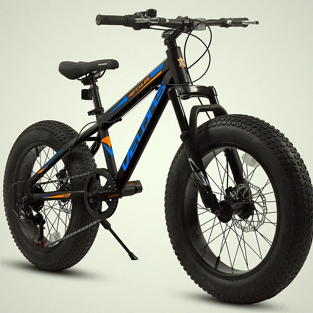 20" Fat Tire Mountain Bike All-Terrain Bicycle 7-Speed Disc Brake for Kids Teens