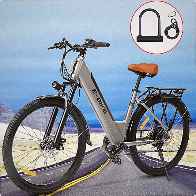 2025 Electric Bike 26'' For Adults 750W Motor E-Bike Bicycle City Commuter Ebike