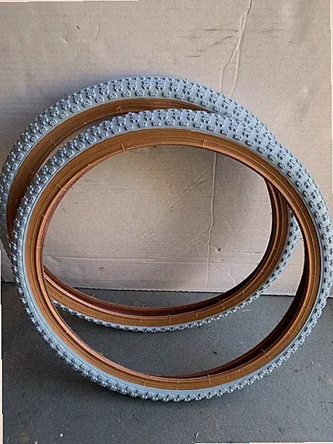 2PCS Bicycle Tires 20" x 1.75 Comp III Style LIGHT BLUE/GUM BMX Lowrider Bikes