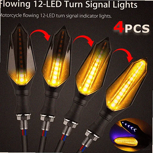 4x Turn Signal LED Indicators Dual For Sports Motorcycle Dirt Bike Light Blinker