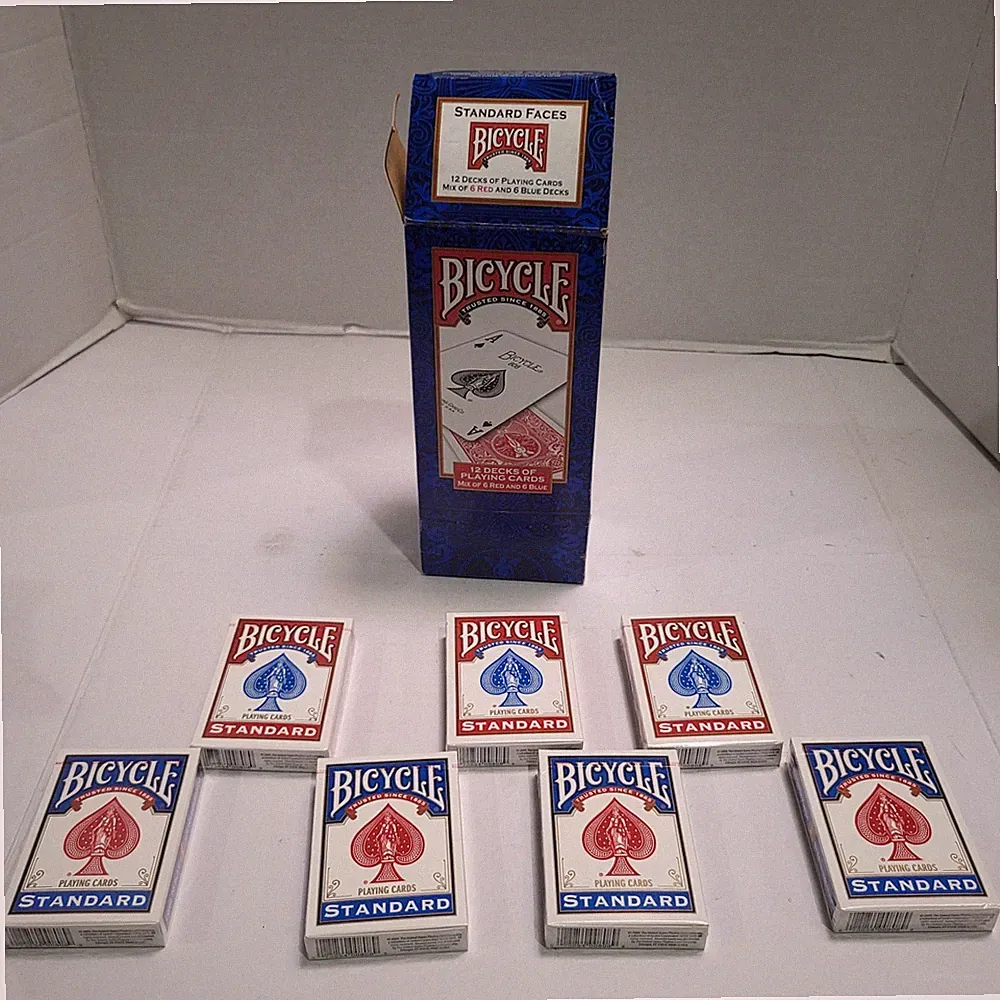 7 Bicycle Standard Playing Cards 4 Blue/ 3 Red Air-Cushion Finish deck Made USA