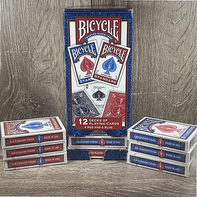 Bicycle Air Cushion Finish Playing Cards - 10 Pack Standard Face - 5red / 5blue