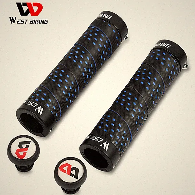 Bicycle Handlebar Grips Double Lock-on Cycling Bike Grips MTB Hand Grips a Pair
