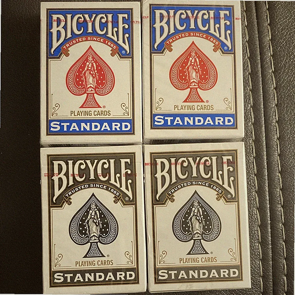 Bicycle Standard Playing Cards Lot of 4 Decks Blue & Black Standard Size Face