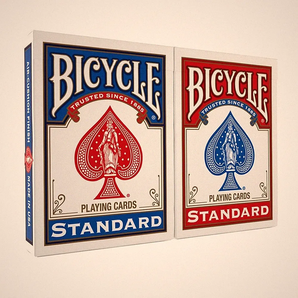 Bicycle Standard Playing Cards, Poker Size Deck of Cards, Red & Blue (2 Pack)
