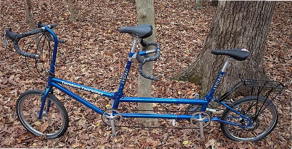Bike Friday Tandem Two'sDay Bicycle with Travel Cases and Trailer Kit