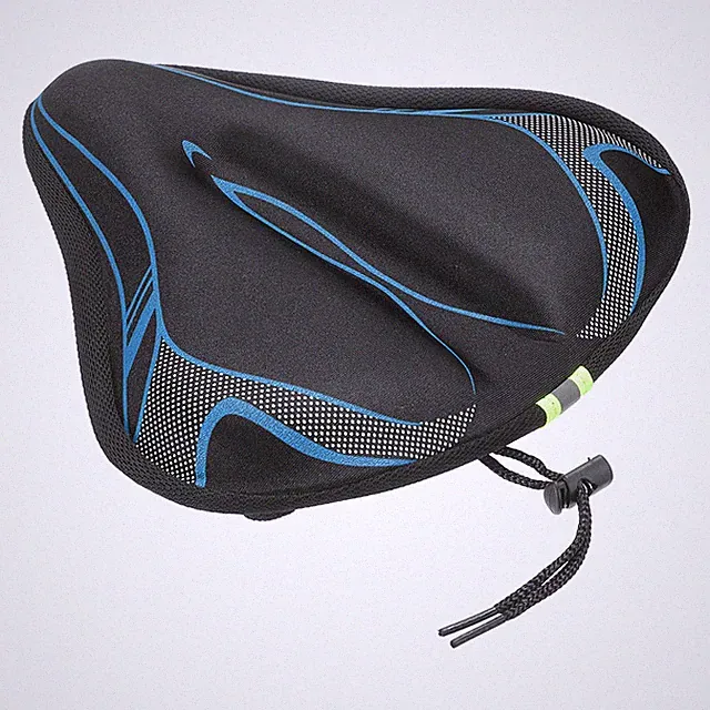 Bike Seat Cover Comfort Seat Cushion with Large Gel Padded Blue