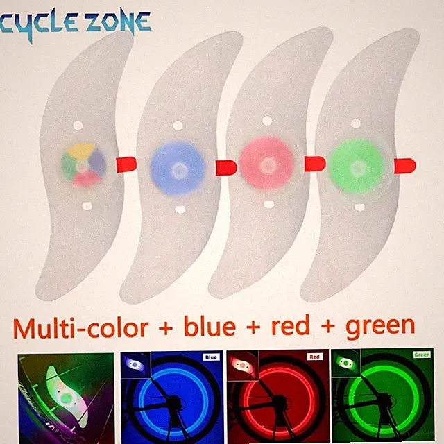 Bike Wheel Spoke Light Tire Lights 3 Mode LED Tyre Tire Flash Lamp Bike Safety