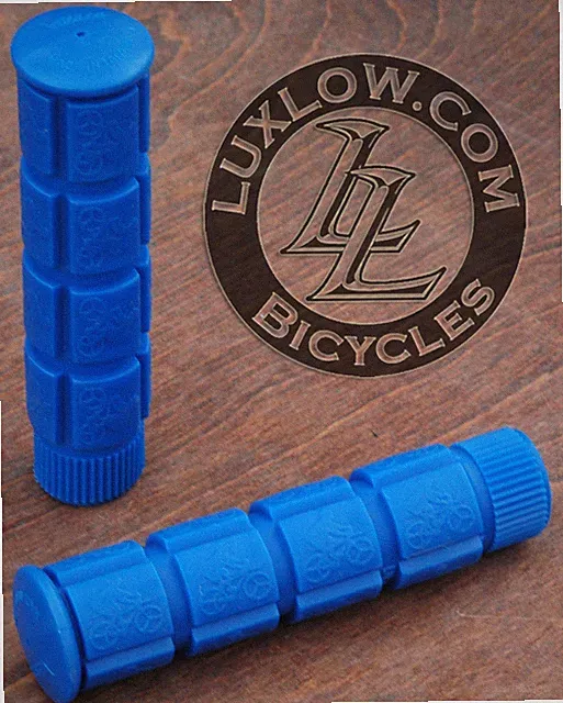 Blue Fixie Track Bike Grips Fixed Gear Old School BMX MTB Cruiser Bicycle Grip