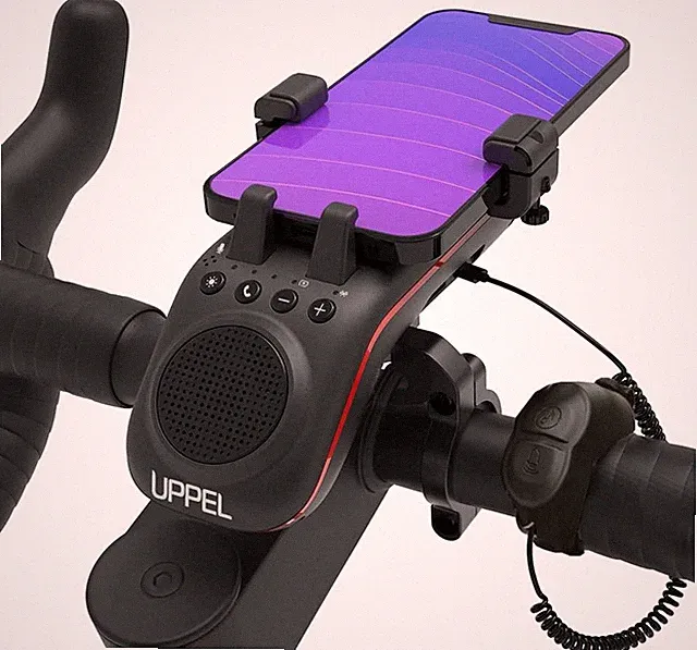 Bluetooth Speaker Bicycle, Multifunctional Bicycle Phone Holder 10 in 1 (Black)