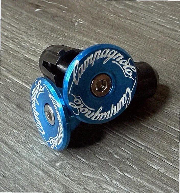 Campagnolo Repop Bicycle Bike Handlebar Bar End Plugs Blue Road Bike