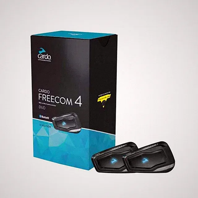 CARDO FREECOM 4 Duo Dual Bluetooth Intercom Headset for Riders (2 pack) - NEW