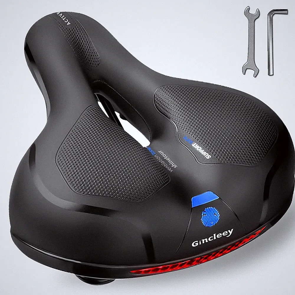 Comfort Bike Seat for Women Men,Wide Bicycle Saddle Replacement Memory Foam P...