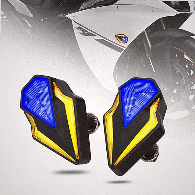 Flush Mount Turn Signals Motorcycle LED Sequential Blinkers 3 Wire Front Indicat