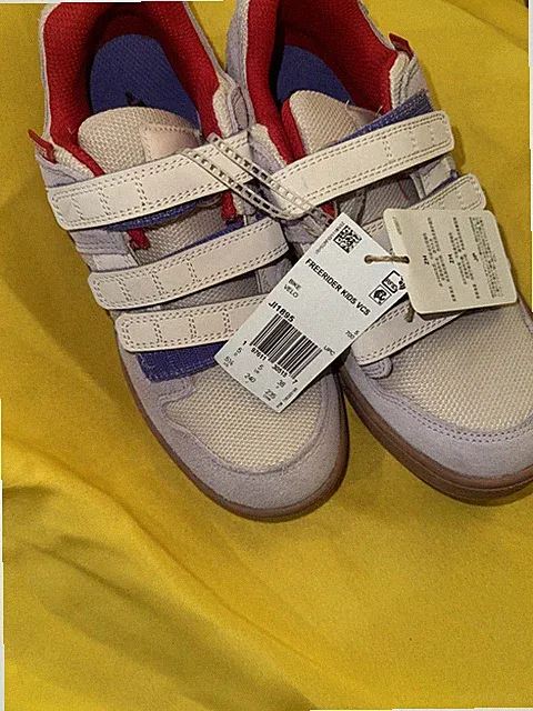 Freerider Kid's VCS Flat Shoes - Mauve/Ruby/Semi Cobalt Blue - 5.5 JI1895-5