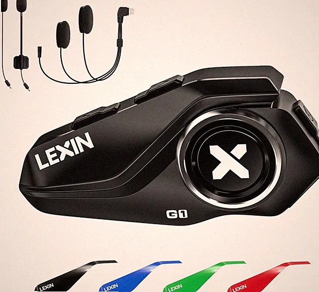 G1 Motorcycle Helmet Bluetooth Headset, Premium 40Mm HD Speakers, Dual Microphon