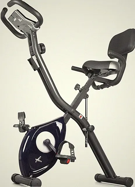 LEIKE X Bike Ultra-Quiet Folding Exercise Bike, Magnetic Upright Bicycle with He