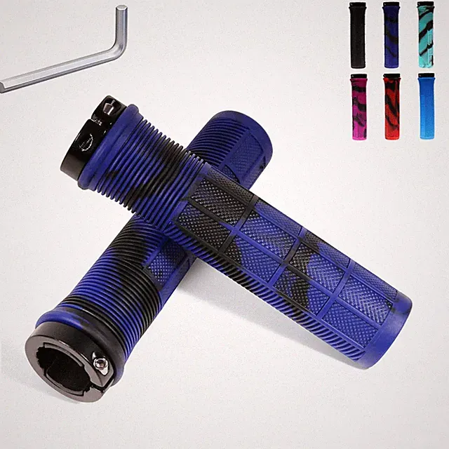 Lock-on Bike Handlerbar Grips,Non-Slip-Rubber Hand Grips for Mountain,Ebike,BMX
