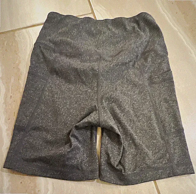 Member's Mark Ladies Everyday High-Rise Biker Shorts Pockets Stretch Gray S