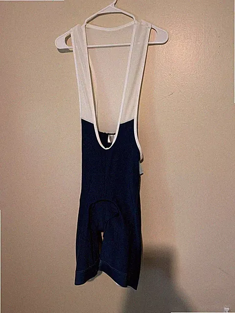 Men’s Women’s Navy and White One-Piece Cycling Bib Shorts