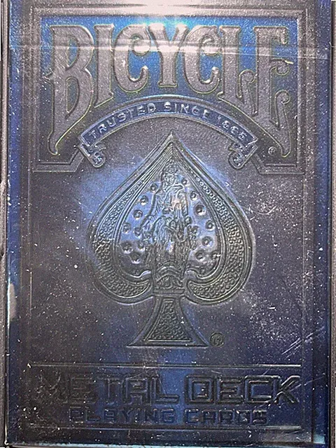 METAL DECK BLUE, BICYCLE PLAYING CARDS NEW! ONE SHIP FEE!