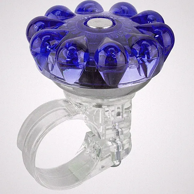 Mirrycle Bling Bell Blue Twist Bicycle Bell with 22.2mm Clamp - Clear Loud Ring
