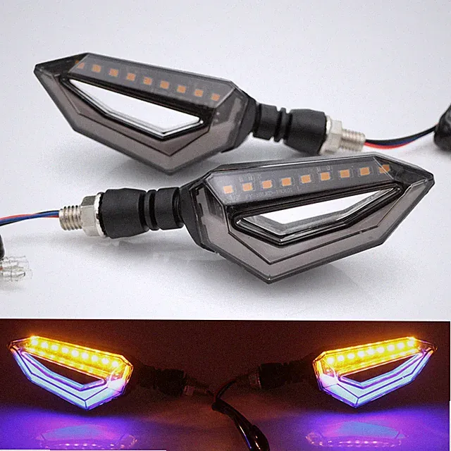 Motorcycle Dirt bike 12V LED Indicators Blinker Turn Signal Light Lamp Touring