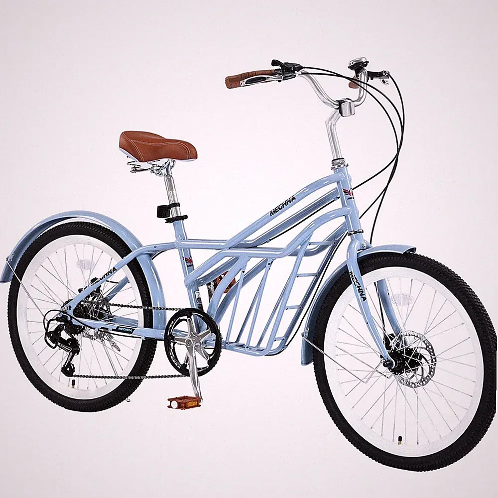 Multiple Colors 24 Inch Adult Road Bike Steel Frame Commuter Bicycle 6 Speed for