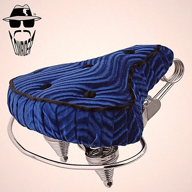 ORIGINAL LOWRIDER Cruiser Bicycle Button Velour Deluxe Saddle Lowrider Bike Seat