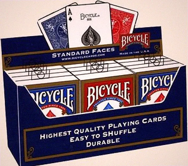 Poker Size Standard Index Playing Cards (12-Pack) [Colors May Vary: Red, Blue or