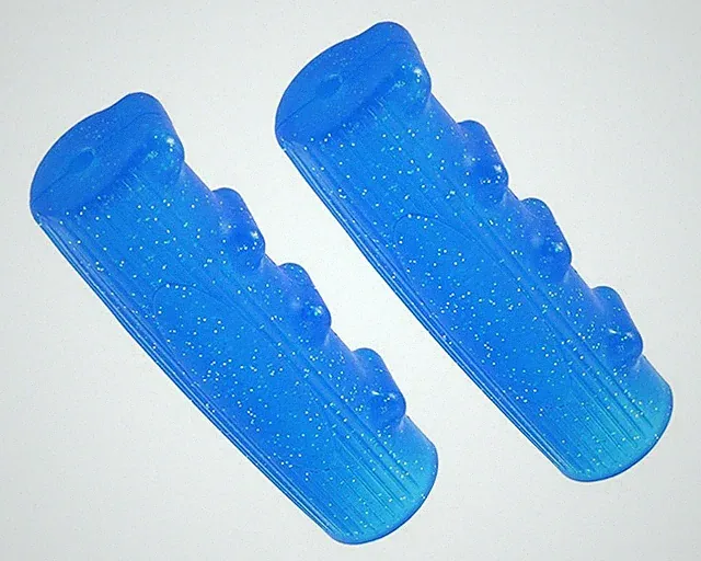 Sparkle Blue Oval Classic Cruiser Bicycle Grips Schwinn Phantom Prewar Style.