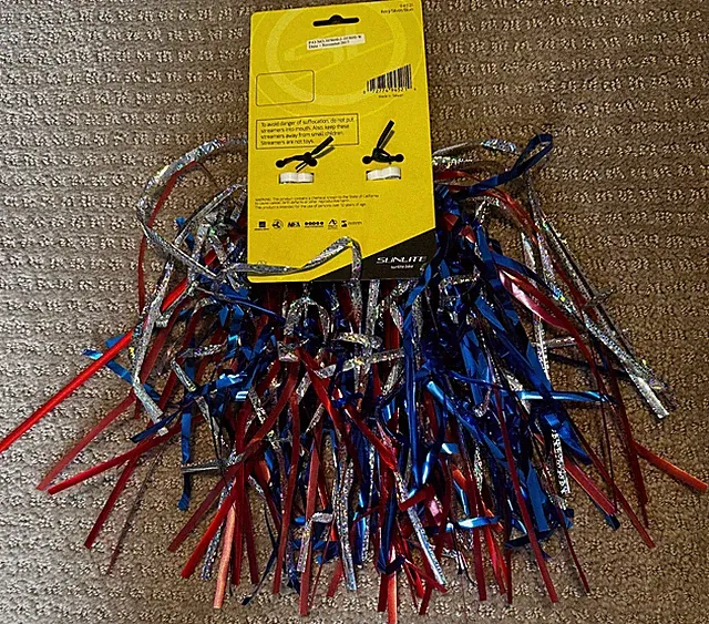Sunlite Bling Laser Streamers Bike Streamers new silver red blue