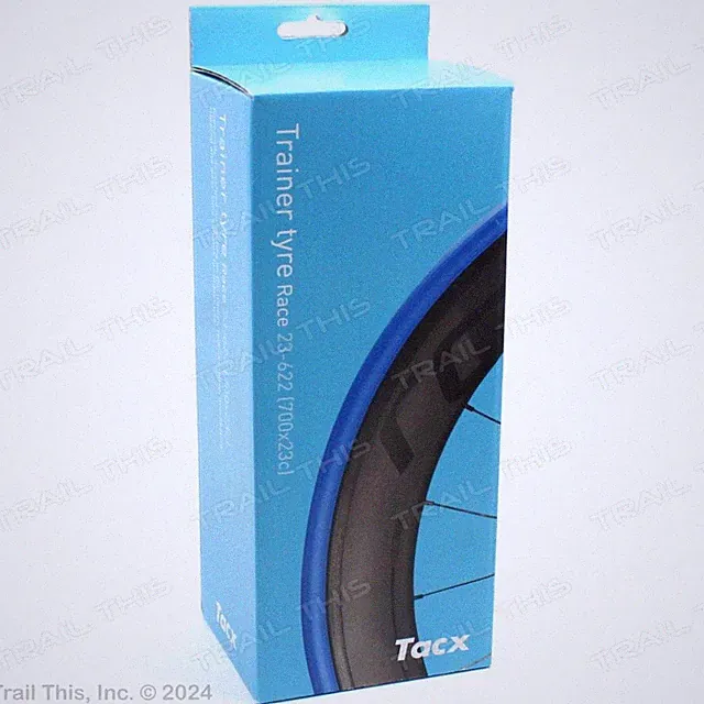 TACX 700x23 Indoor Bicycle Trainer Tire Blue Folding 700 x 23c 60 tpi Tyre
