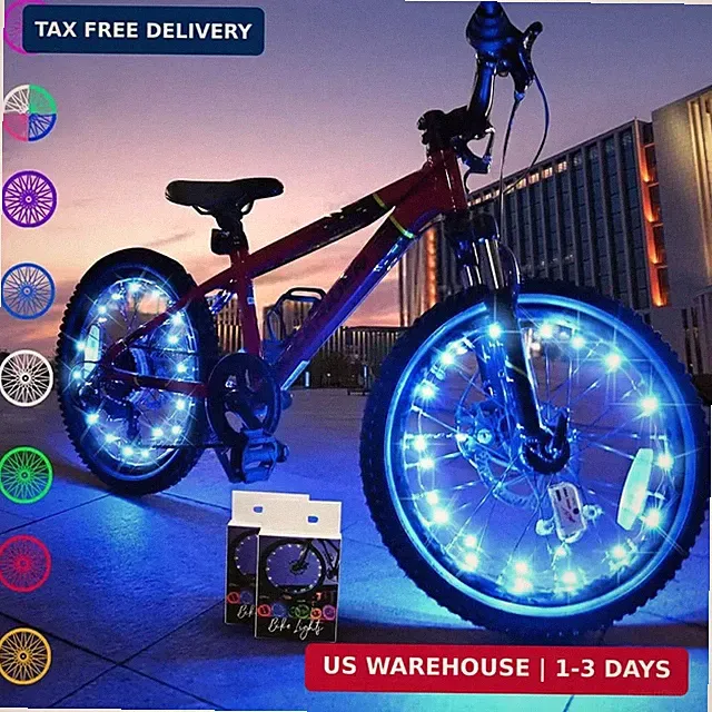 TINANA 2 Tire Pack LED Bike Wheel Lights Ultra Bright Waterproof Bicycle Spoke L