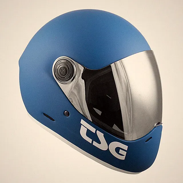 TSG Pass Pro Full Face Helmet w/Two Visors, Downhill Skateboarding Multi-color