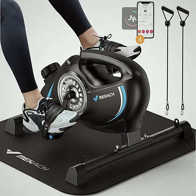 Under Desk Bike Pedal Exerciser, Quiet Magnetic Mini Exercise Bike