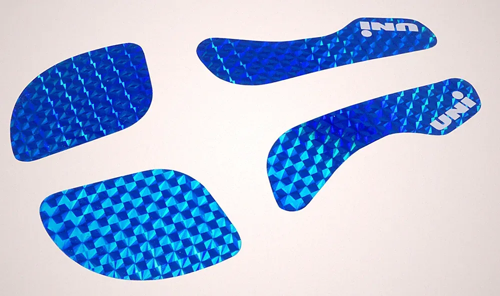 Uni BLING! prism decals for BMX MINI bicycle seat - BLUE