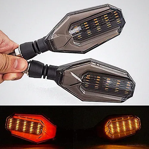 Universal 10mm Motorcycle 12V LED Turn Signal Lights Blinker Front Rear Red2