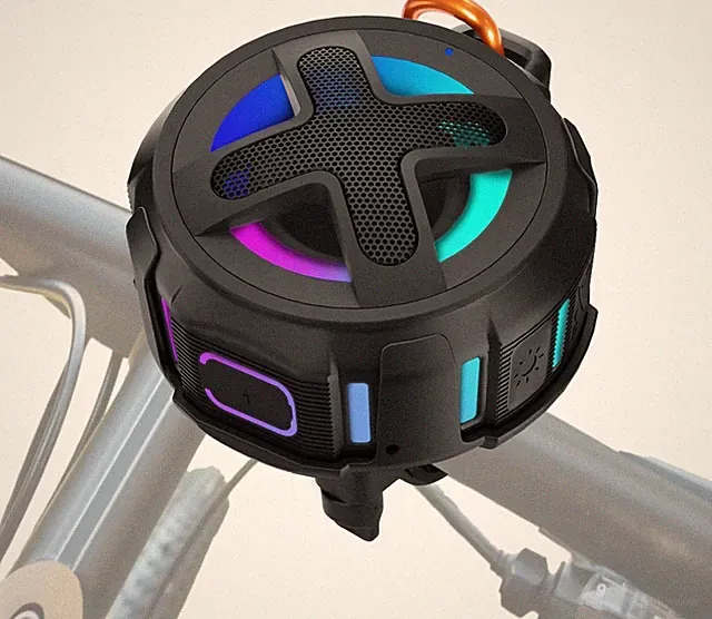 Upgraded, Pro Bike Speaker, with Pro Handlebar Mount, Bluetooth V5.4, IPX7 Water