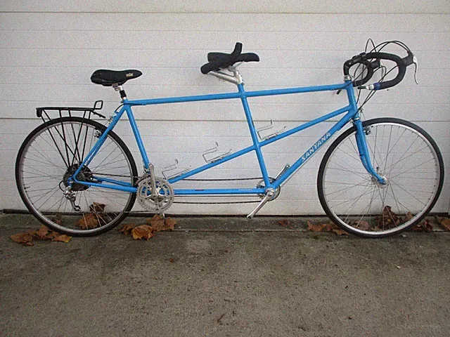 VINTAGE SANTANA ELAN STEEL TANDEM BICYCLE FOR TWO 27" CANTILEVER DRUM BRAKES