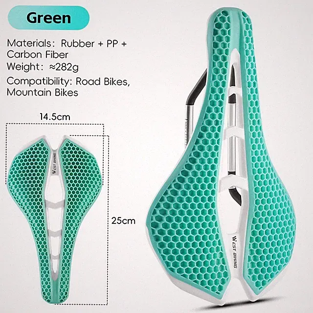 WEST BIKING Bicycle Saddle 3D Honeycomb Hollow Racing Bike Seat Cushion
