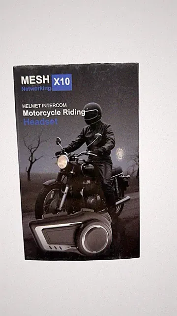 X10 Motorcycle Helmet Bluetooth Headset V5.4, 10-Rider Group Intercom Communi...